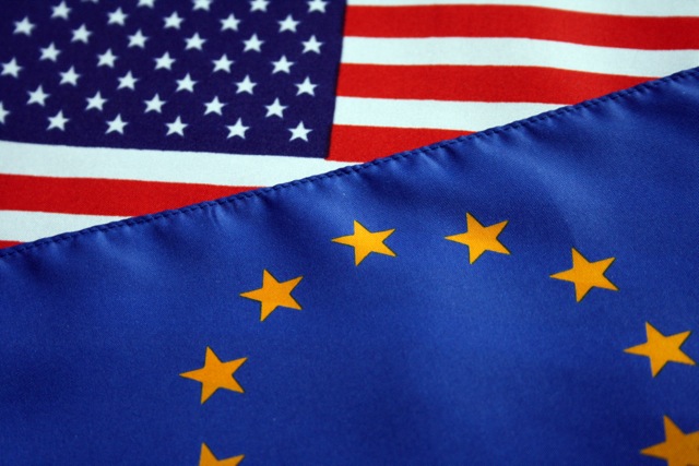 Flaggen Europa USA